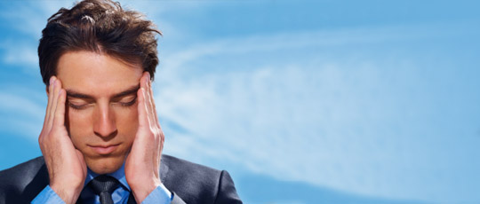Stressed man