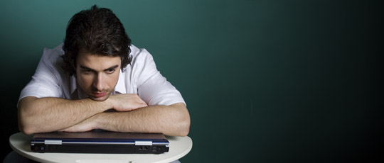 Young man on laptop